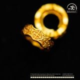  Charm Tròn Đính Ngọc Bích - Kim Loại Mạ Vàng Cao Cấp 