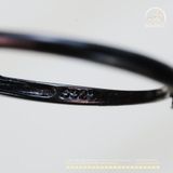  Nhẫn Bạc Đen 925 Đính Đá Garnet 6mm 