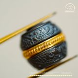  Charm Hamburger Nhỏ 9,54mm - Bạc 925 Mạ Vàng Cao Cấp 