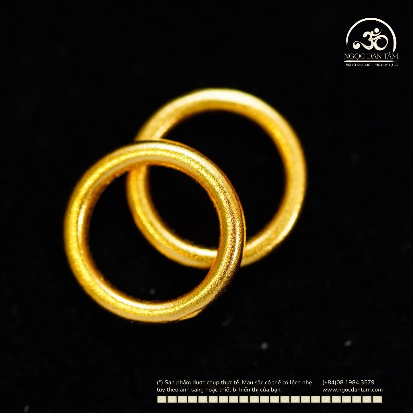  Charm Vòng Tròn 10mm - Bạc 925 Mạ Vàng 