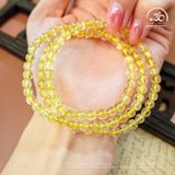  Chuỗi Vòng Tay Thạch Anh Tóc Vàng 5mm 6A 