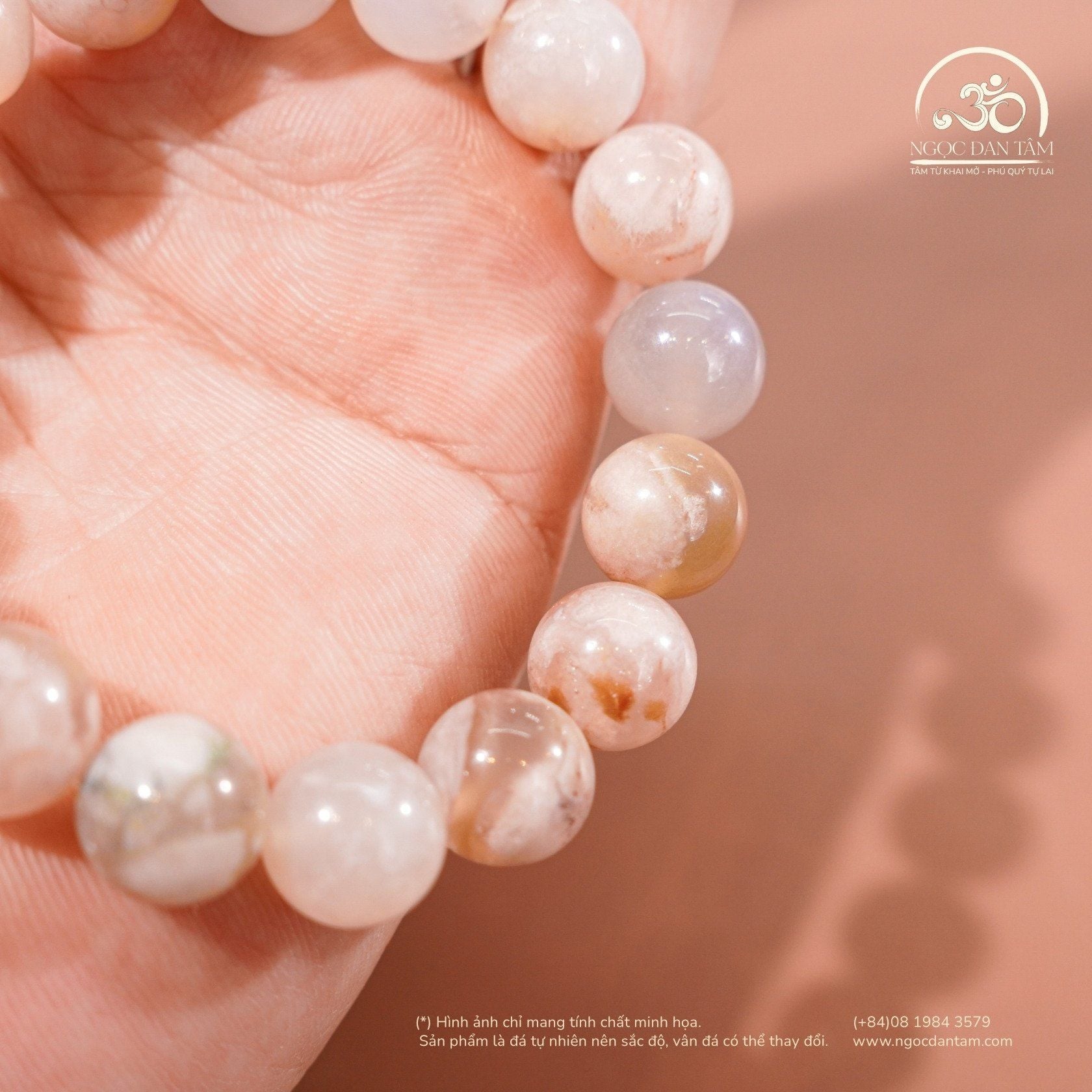  Vòng Tay Mã Não Anh Đào 10mm 3A 