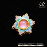  Charm Hoa Nhụy Hồng 10,84mm - Kim Loại Mạ Vàng Cao Cấp 