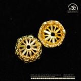  Charm Ốp Đệm Đính Đá 7,67mm - Kim Loại Mạ Vàng Cao Cấp 