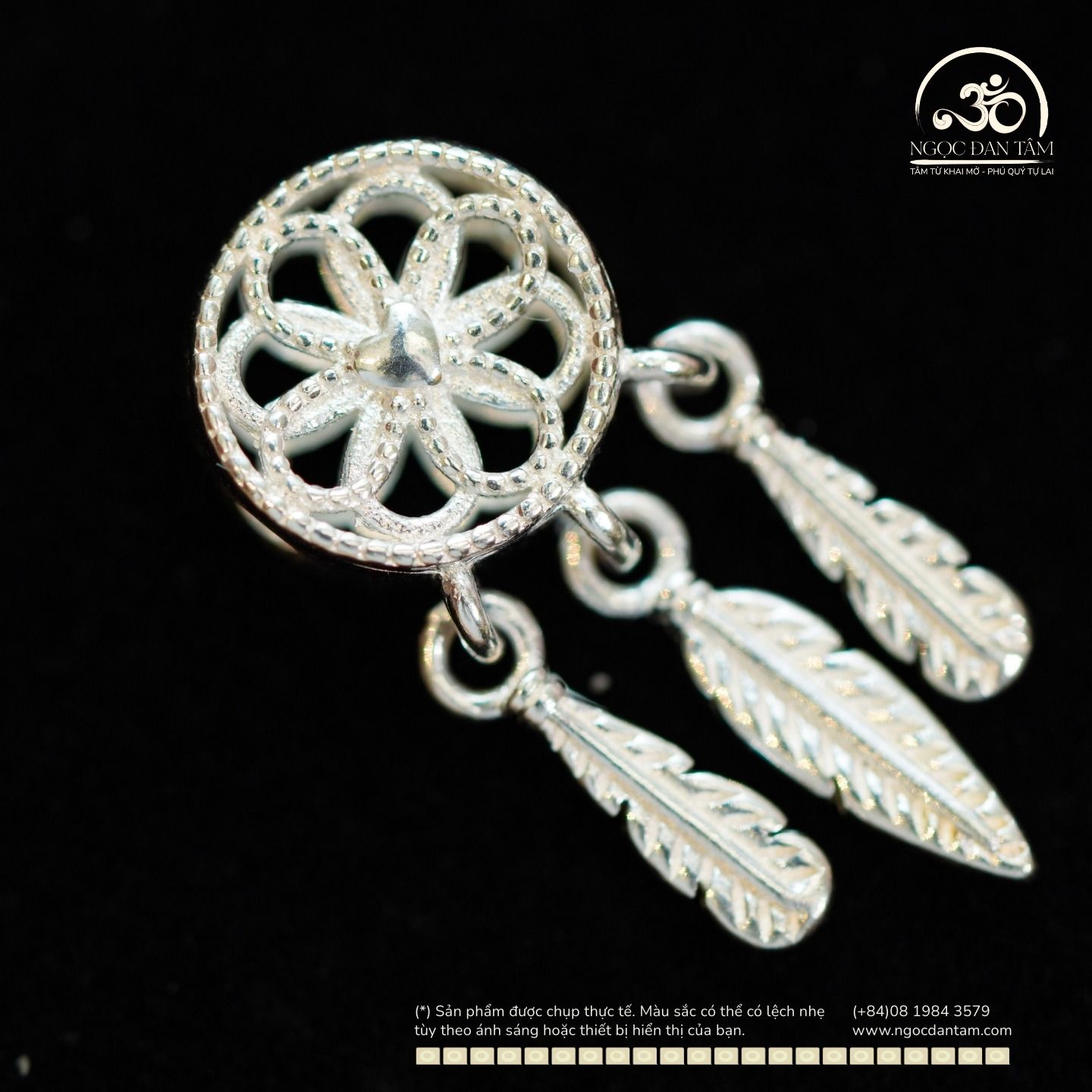  Charm Bạc Dream Catcher 9mm - Bạc 925 Cao Cấp 