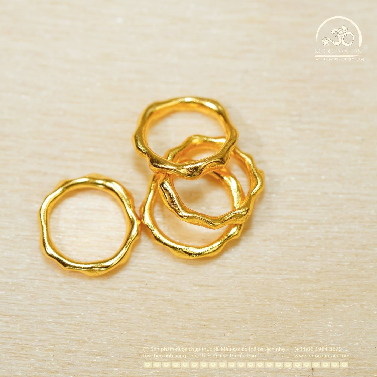  Charm Tròn Bát Giác 7mm - Bạc 925 Mạ Vàng Cao Cấp 