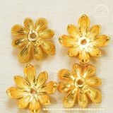  Charm Đế Hoa Lớn 11mm -  Bạc 925 Mạ Vàng Cao Cấp 