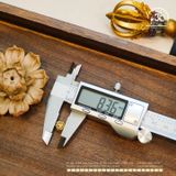  Charm Tròn Xoắn Đính Đá 8.36mm - Kim Loại Mạ Vàng Cao Cấp 