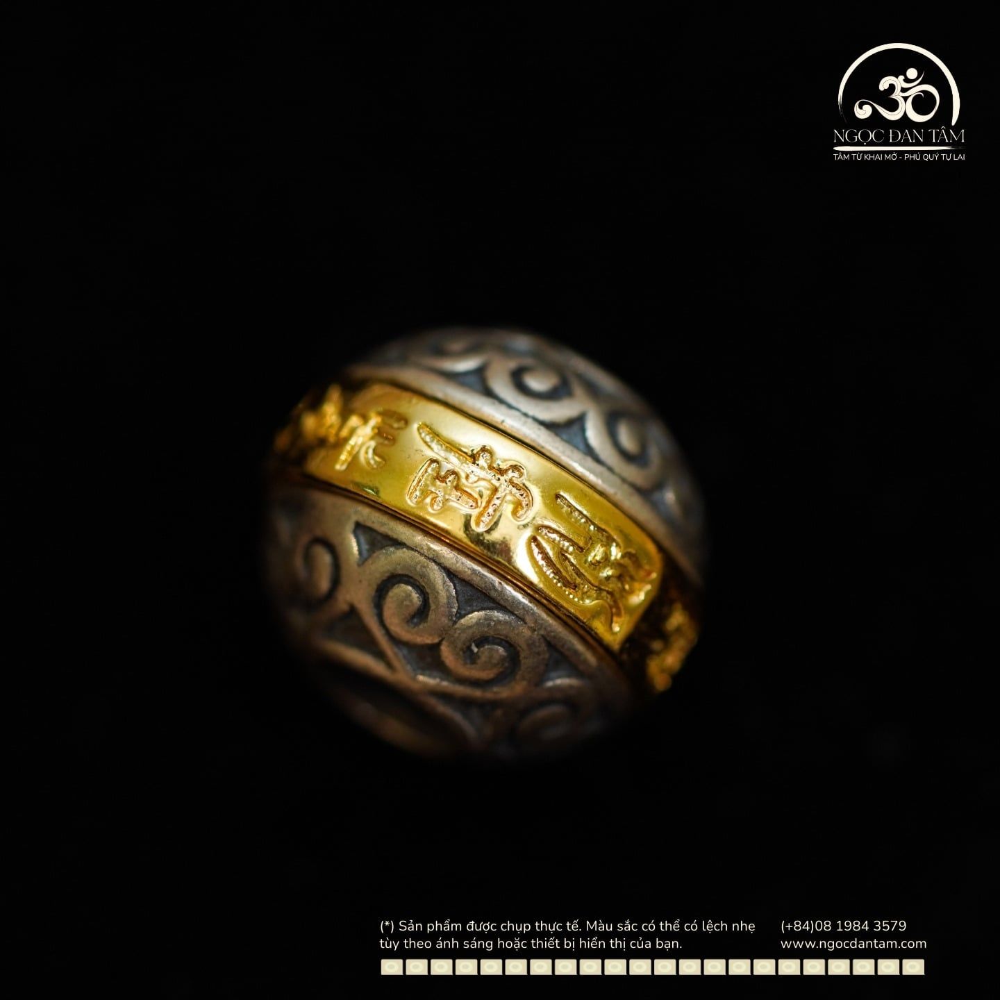  Charm Thái Tuế (Lớn) 12,42mm - Bạc 925 Mạ Vàng Cao Cấp 