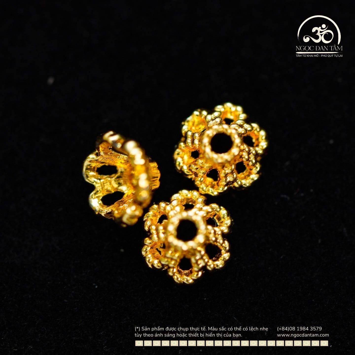  Charm Ốp Đệm Mini - Kim Loại Mạ Vàng 