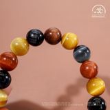  Vòng Tay Mắt Hổ Tam Tài 10mm 5A 