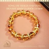  Vòng Tay Thạch Anh Vàng Hoa Bay 10mm 3A Phối Charm 