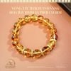 Vòng Tay Thạch Anh Vàng Hoa Bay 10mm 3A Phối Charm
