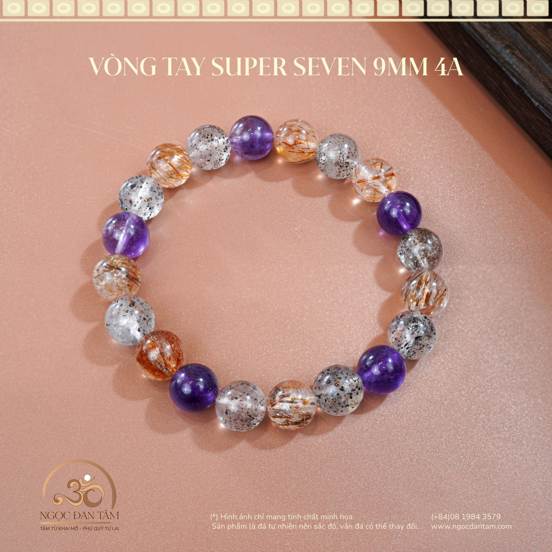  Vòng Tay Super Seven 9mm 6A 