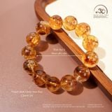  Vòng Tay Thạch Anh Vàng Hoa Bay 13mm 3A 