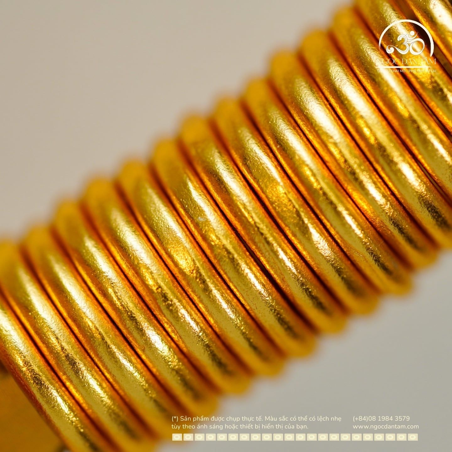  Charm Vòng Tròn 10mm - Bạc 925 Mạ Vàng 