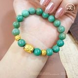  Vòng Tay Lam Ngọc Phối Charm Lu Thống Tỳ Hưu 
