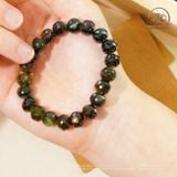  Vòng Tay Sapphire Ánh TiTan Hạt Cắt Giác 8x10mm 5A 