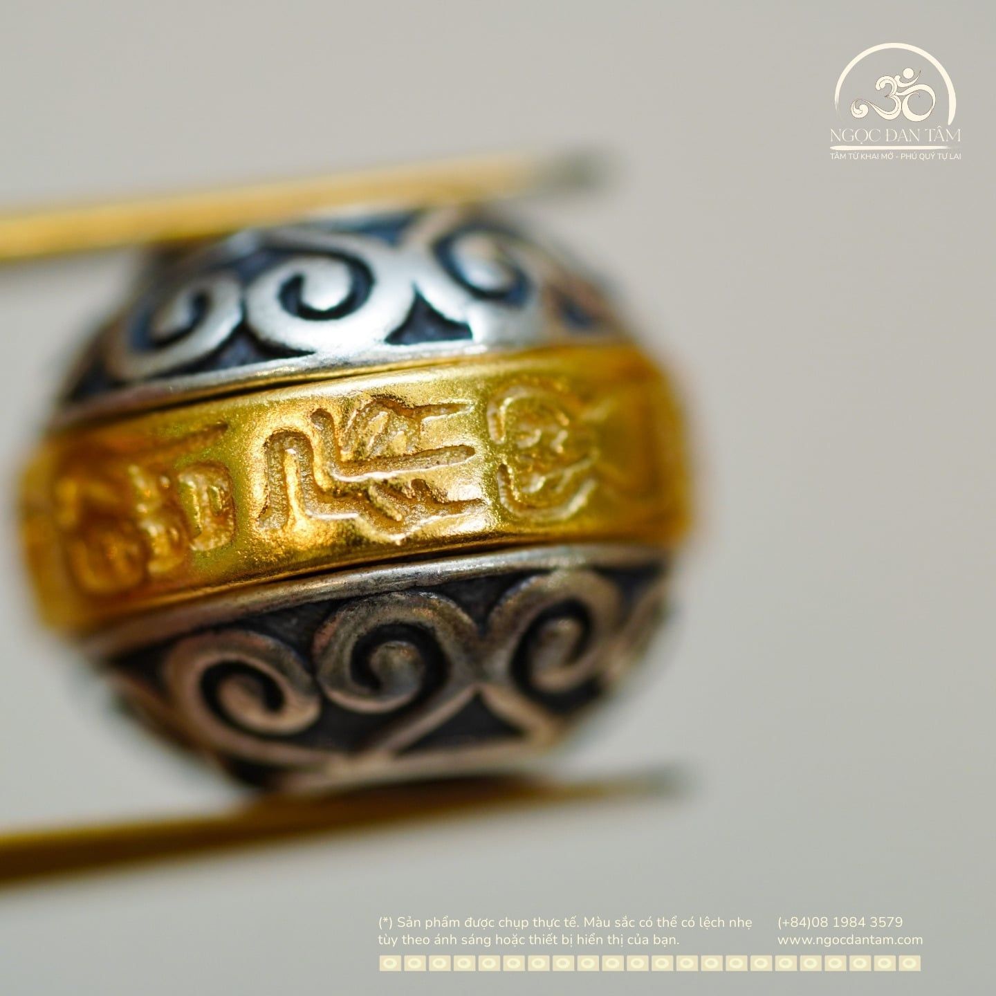  Charm Thái Tuế (Lớn) 12,42mm - Bạc 925 Mạ Vàng Cao Cấp 