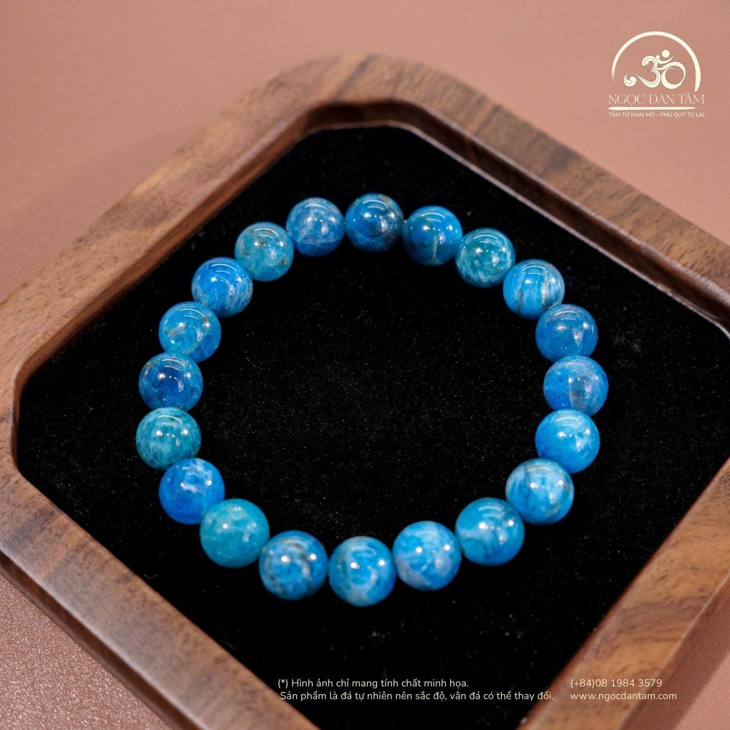  Vòng Tay Đá Apatite 8mm 2A 