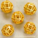  Charm Tú Cầu 7.55mm - Kim Loại Mạ Vàng 