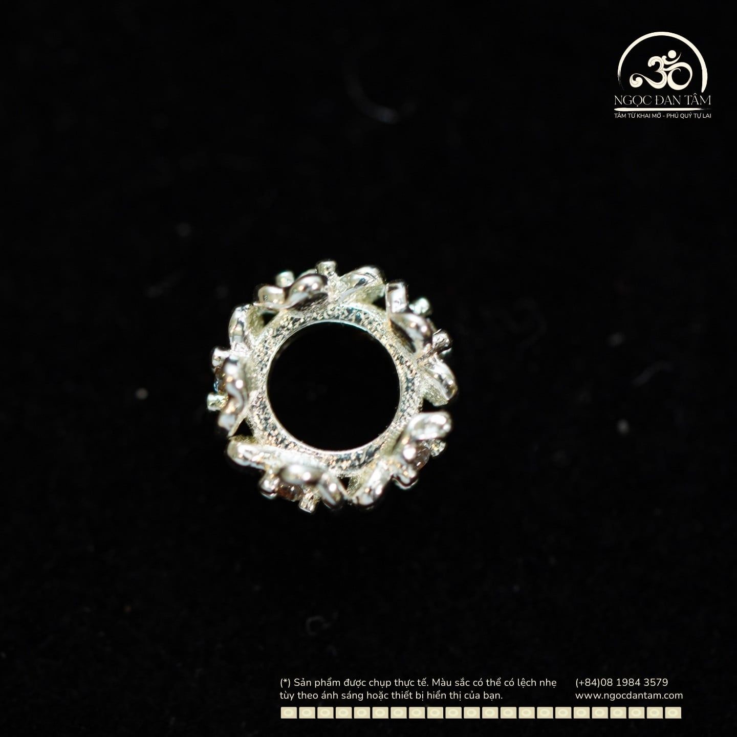  Charm Bạc Cỏ 3 Lá Nhỏ 8mm - Bạc Cao Cấp 