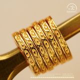  Charm Oval Mắt Dẹp 7.5mm - Bạc 925 Mạ Vàng Cao Cấp 