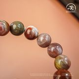  Vòng Tay Đá Gỗ Hóa Thạch 10mm 2A Phối Charm 