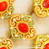  Charm Tường Vân Ngọc Đính 22,87mm (Kim Loại Mạ Vàng) 