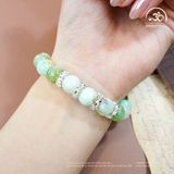  Cẩm Thạch Úc Charm Bạc Cỏ 3 Lá 10mm 2A 