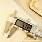  Charm Răng Đính Đá Hồng Nhỏ 5.73mm - Bạc 925 Mạ Vàng Cao Cấp 