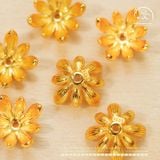  Charm Đế Hoa Nhỏ 8mm - Bạc 925 Mạ Vàng Cao Cấp 