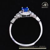 Nhẫn Bạc 925 Đính Đá Sapphire 4x6mm 