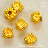  Charm Hoa Vuông - Kim Loại Mạ Vàng Cao Cấp 