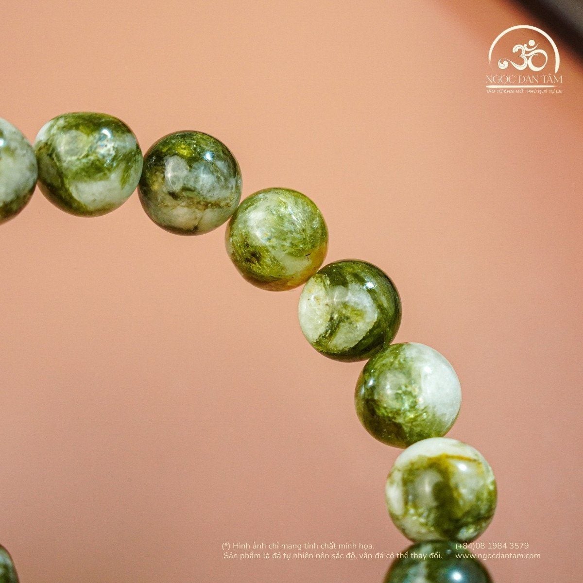  Vòng Tay Mắt Rồng Xanh Phối Charm Hạt Trống Zakiram 10mm 2A 