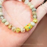  Thạch Anh Ưu Linh Thuôn Phối Charm Lục Giác 6x8mm 