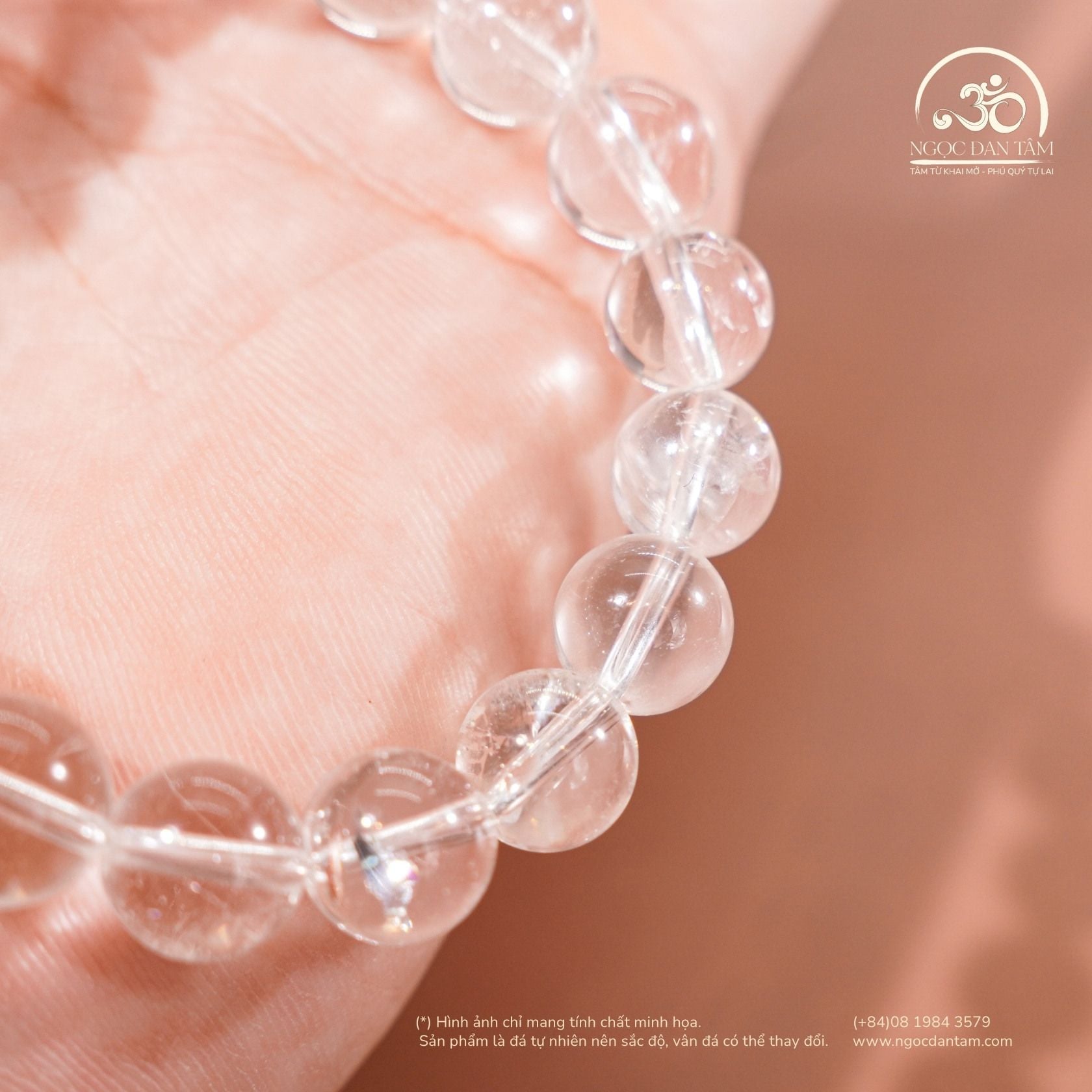  Vòng Tay Thạch Anh Trắng 2A 10mm 