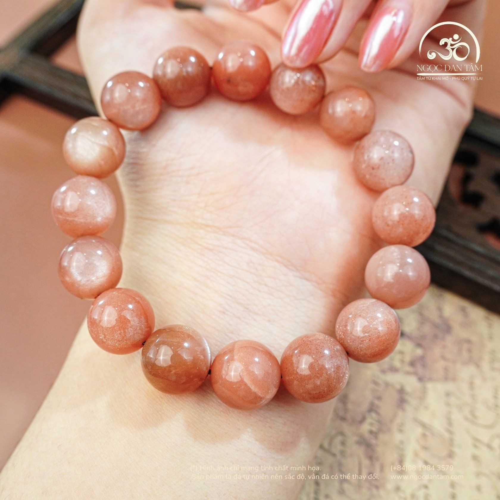  Vòng Tay Đá Mặt Trời 12mm 3A 