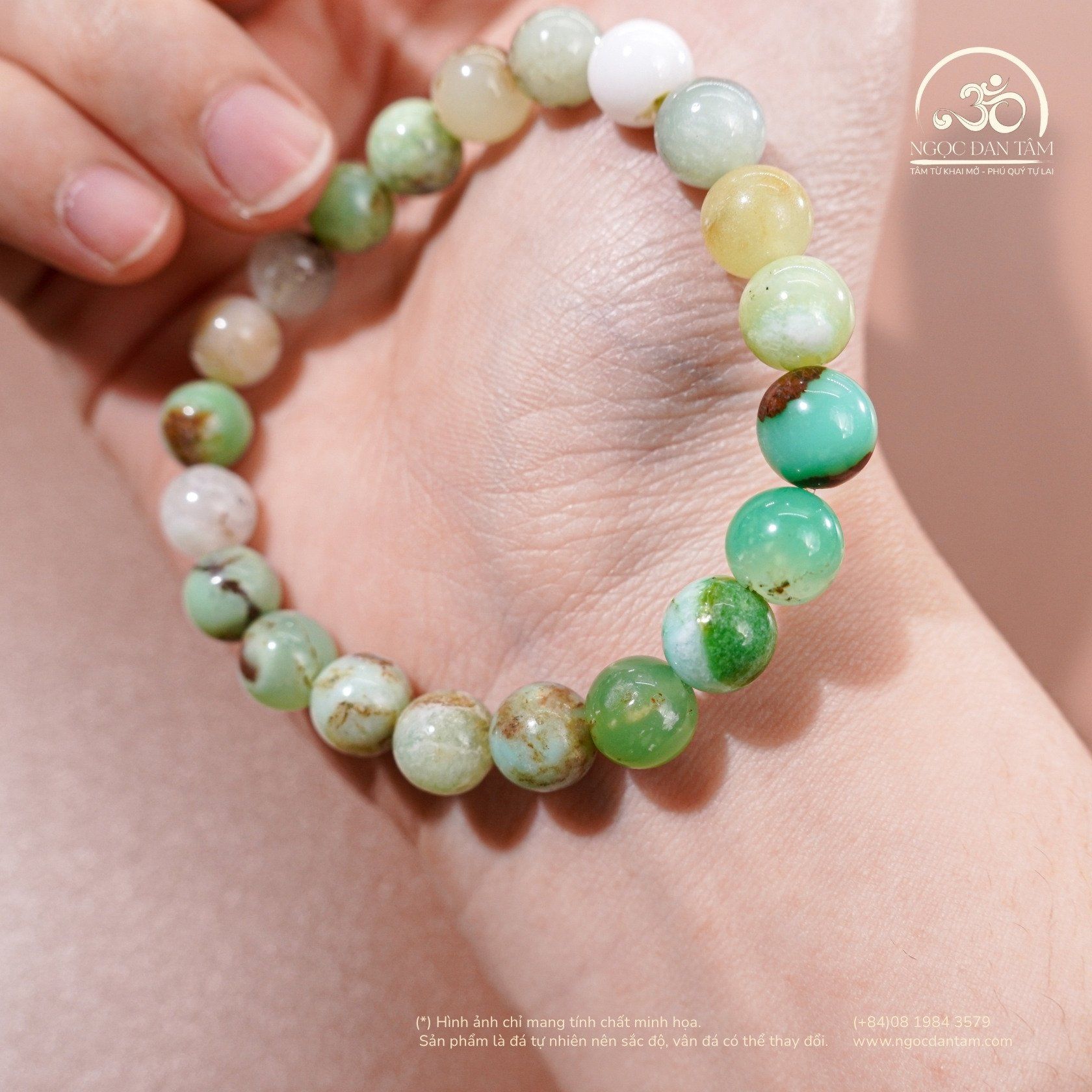  Vòng Tay Cẩm Thạch Úc 8mm 2A 