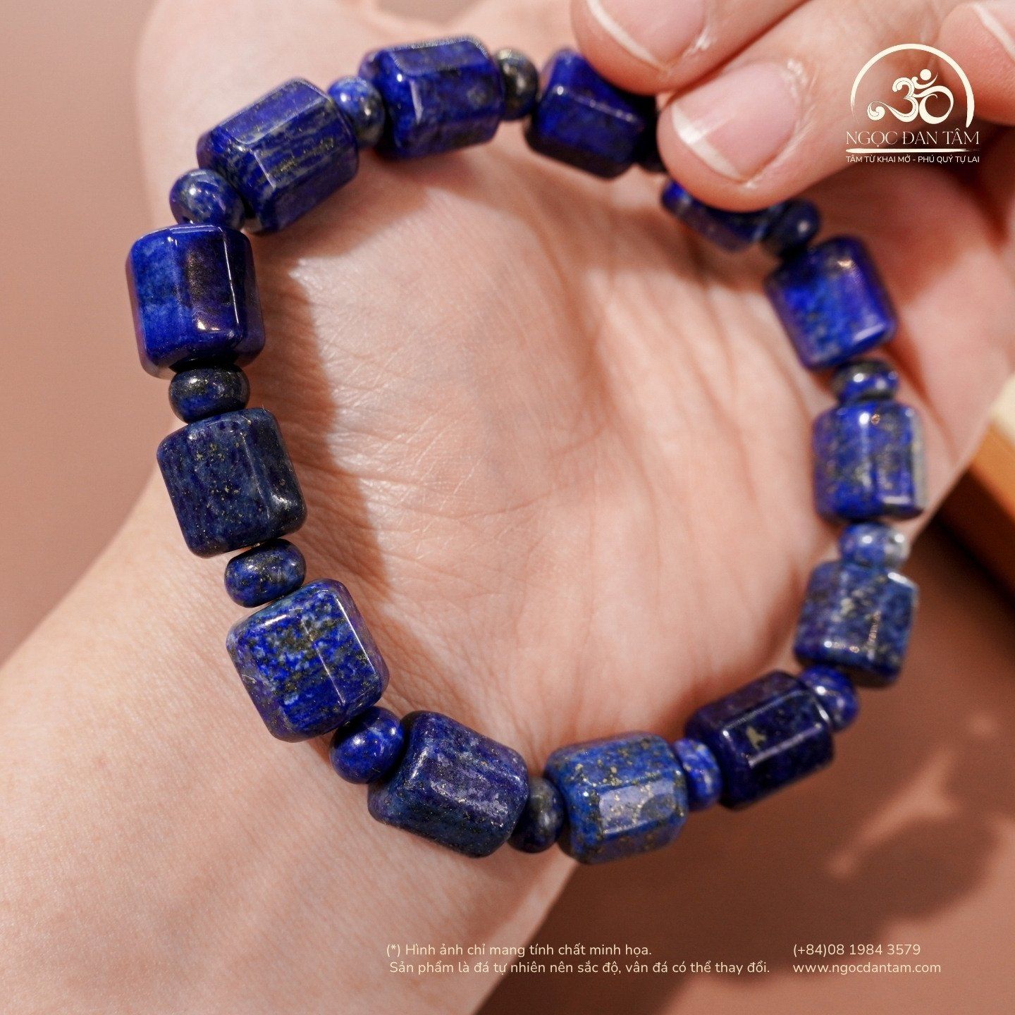  Vòng Tay Ngọc Lưu Ly Hạt Trụ 10x11mm 2A 