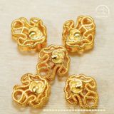  Charm Đuôi Cá 8mm - Bạc 925 Mạ Vàng Cao Cấp 