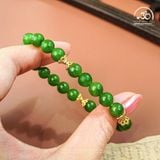  Vòng Tay Ngọc Bích Canada Phối Charm 8mm (5A.1) 