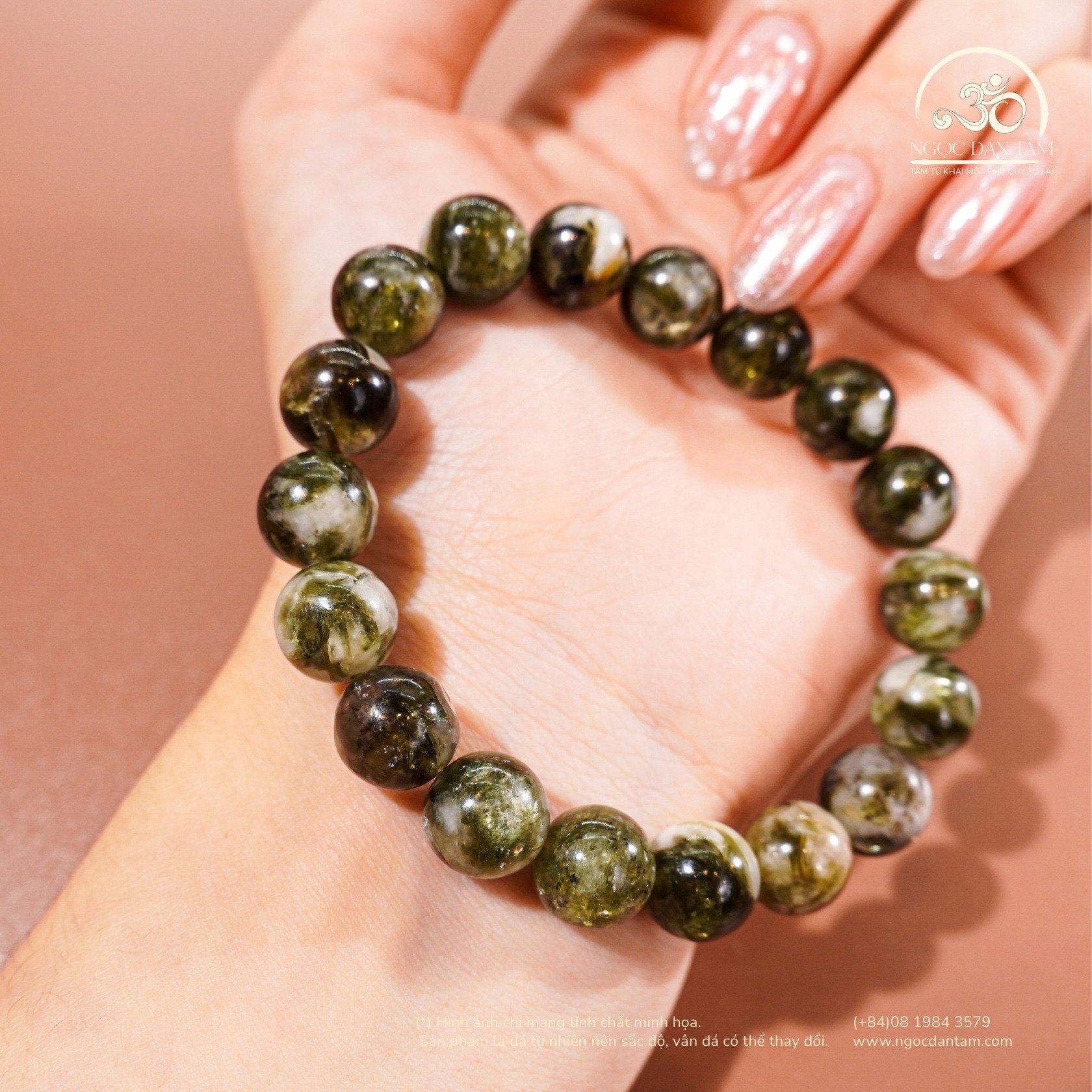  Vòng Tay Đá Mắt Rồng Xanh 10mm 2A 