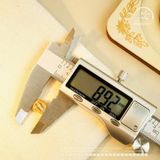  Charm Tròn Xoắn Đá Trắng 8.92mm - Bạc 925 Mạ Vàng Cao Cấp 