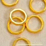  Charm Đệm Tròn Cắt Giác - Bạc 925 Mạ Vàng Cao Cấp 