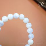  Vòng Tay Mã Não Xanh Lace 8mm 3A Phối Charm Bánh Xe Pháp Luân 