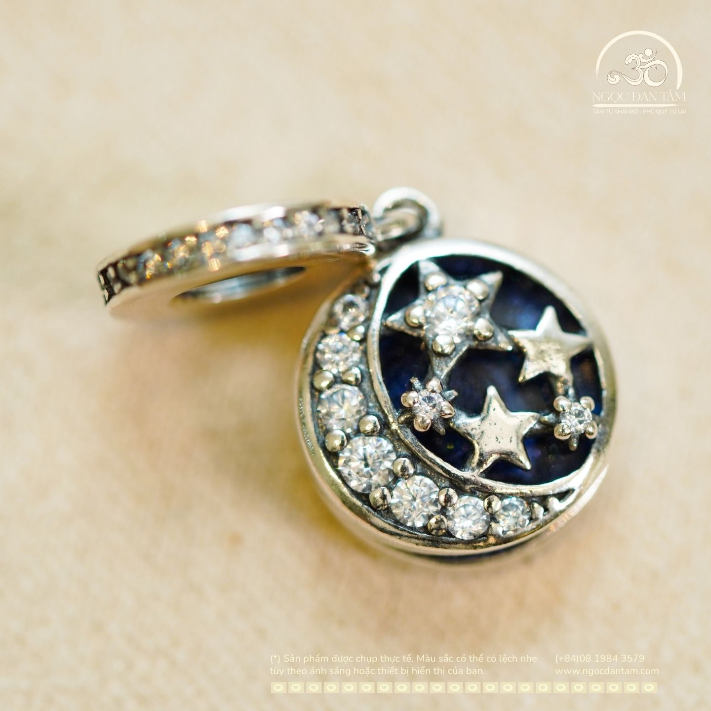  Mặt Treo Pan Buổi Tối 11.15mm - Bạc 925 Mạ Vàng 