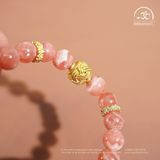  Vòng Tay Đá Đào Hoa Cát Tường 8mm 5A 