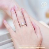  Nhẫn Bạc 925 Đính Đá Opal 8x10mm 
