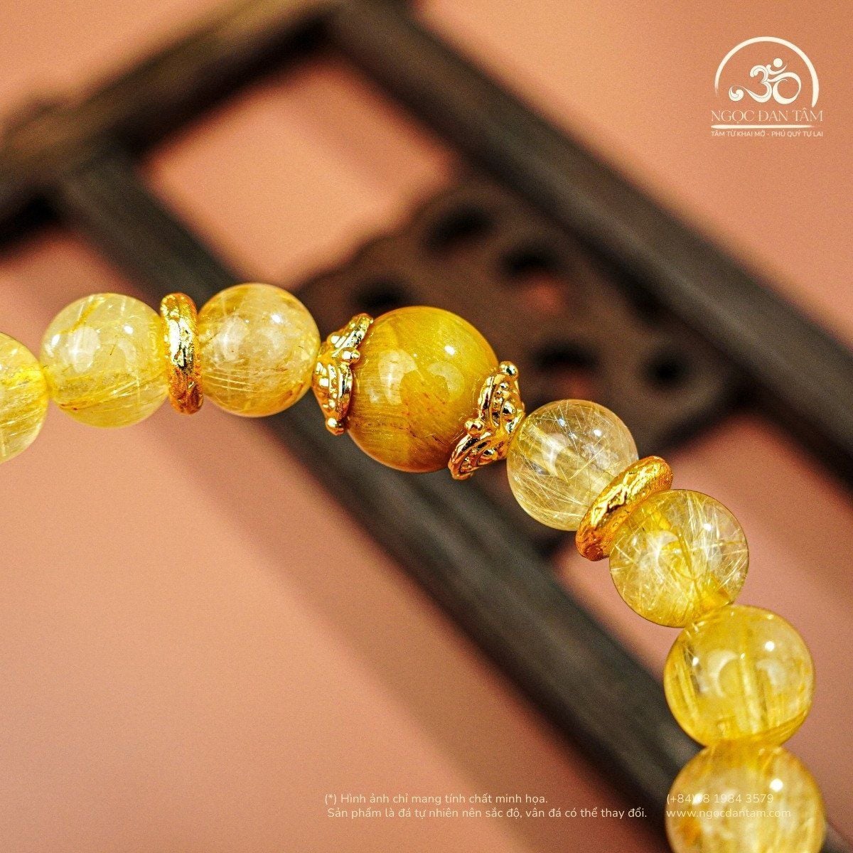  Vòng Tay Đá Thạch Anh Tóc Vàng 8mm 7A Phối Đá Mắt Hổ 10mm 5A 